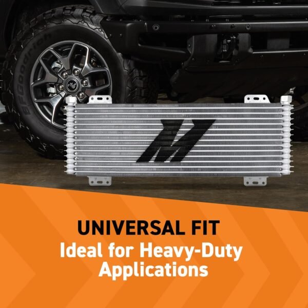 Mishimoto Universal Fit Transmission Cooler, 13-Row Stacked Plate, 22.85" X 7.10” X 1.25” Core