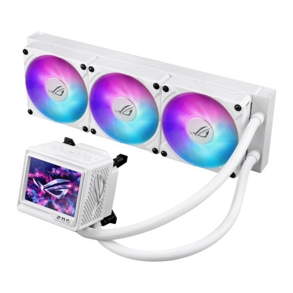 ASUS ROG RYUYJIN III 360 ARGB Extreme White Edition All-in-one AIO CPU Liquid Cooler, AMD Ryzen9000 & Intel Core Ultra Ready, Asetek Gen8 V2 Pump, high Airflow & Static Pressure Magnetic Fans
