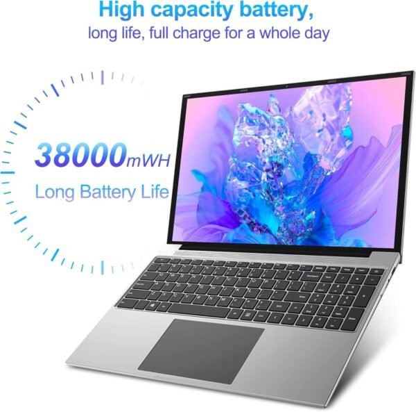 jumper Laptop, 16 Inch FHD IPS 1200p Screen, Quad Core CPU, 4GB LPDDR4 RAM 128GB ROM, Office 365 1-Year Subscription, Windows 11 Computer with Numeric Keypad, 4 Stereo Speakers, WiFi.