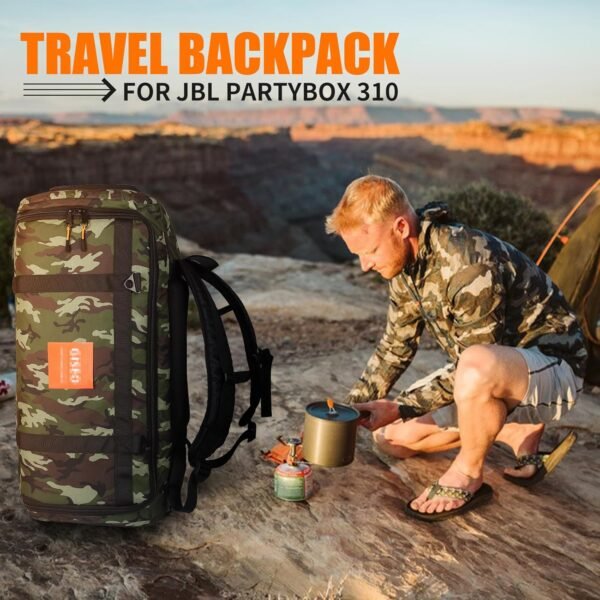 Speaker Bag Travel Case Replacement for JBL Party Box Series, Portable Speaker Carry Tote Bag Backpack for for JBL Speaker (For JBL partybox 310 camouflage)