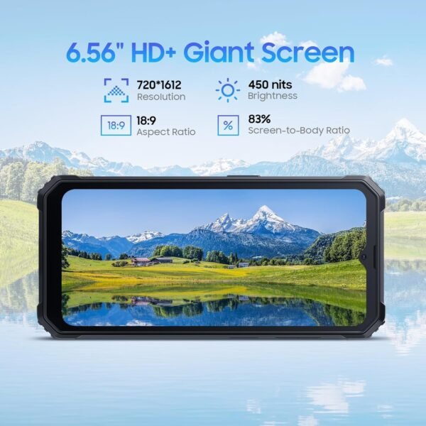 Blackview Phone BV4800, Android 13 4GB+32GB 2TB Expand Rugged Smartphone, 6.56" Incell Screen 5180mAh Rugged Phone, 4G T-Mobile Dual SIM Rugged Smartphone Unlocked, IP69K, 3 Card Slots/Face ID-Black