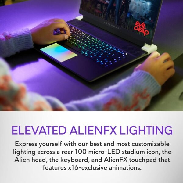 Alienware X16 R2 Gaming Laptop - 16-inch QHD+ 240Hz 3ms Display, Intel Core Ultra 9-185H, 32GB LPDDR5X RAM, 1TB SSD, NVIDIA GeForce RTX 4080 12GB GDDR6, Windows 11 Home, Onsite Service - Lunar Silver