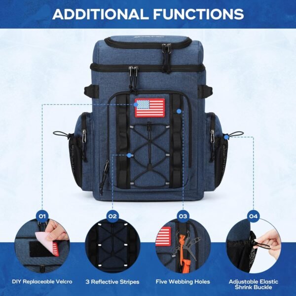 Maelstrom Backpack Cooler,Soft Lightweight Leakproof Cooler Backpack,35 Can Insulated Cooler Bag,Keeps 35 Cans Hot/Cold for Up to 16 Hours,Waterproof Lunch Backpack for Men Women-Blue