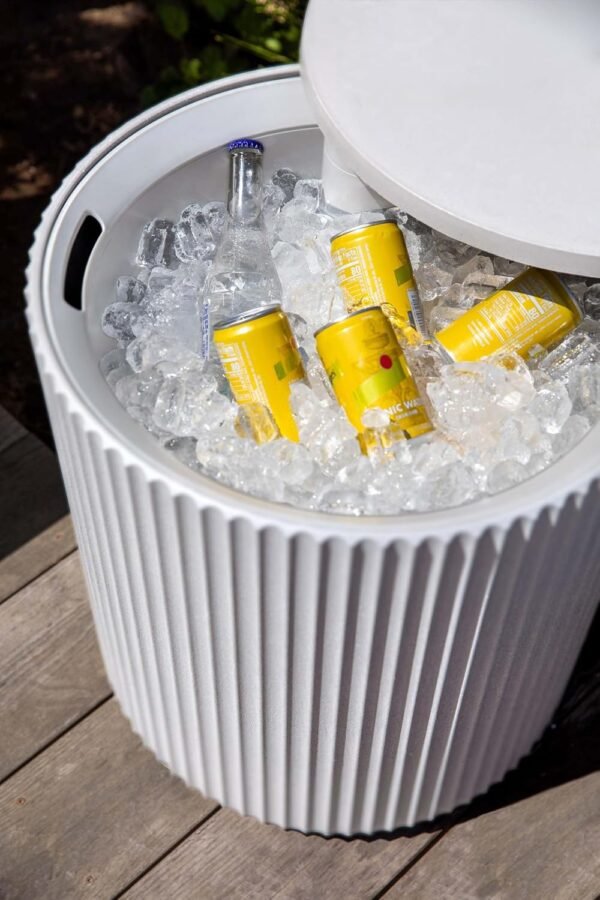 Veradek Cooler Side Table - 2 in 1 - Designed for use as Outdoor Side Table, Patio Decor and Ice Chest