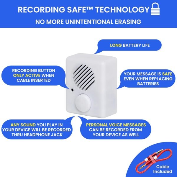 200 Seconds Voice Recorder for Stuffed Animals | Recordable Button Sound Box for Crafters, Hobbyists, etc | Voice Box for Recordable Gifts | Build a Bear Voice Recorder | Toy Recorder