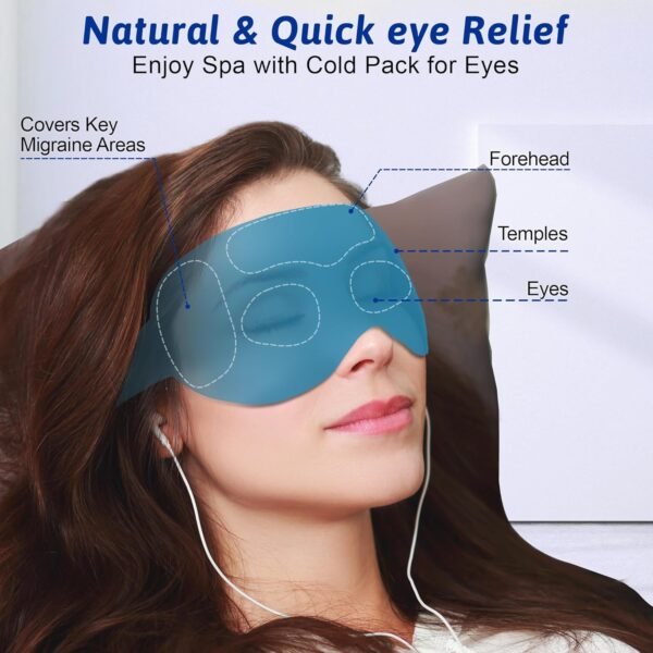 Cooling Eye Mask for Puffy Eyes - FSA HSA Eligible, Cold Eye Masks for Puffiness, Weighted Gel Eye Mask for Sleep, Reusable Ice Eye Mask for Dark Circles Migraines and Headache (Purple)