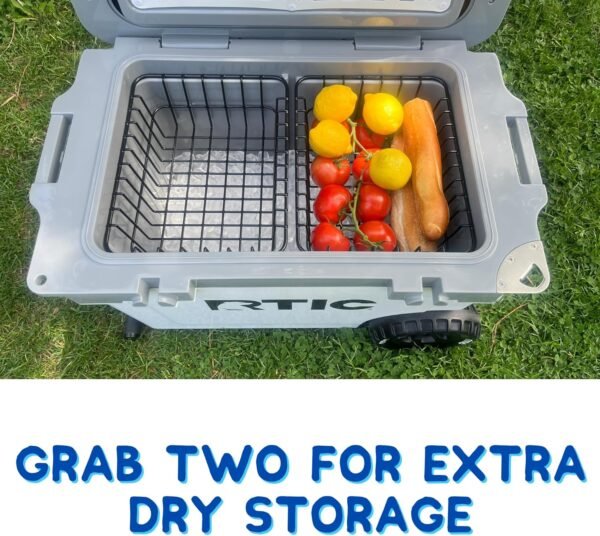 Cooler Basket for RTIC 32, 52, or 72 Qt Ultra-Light Coolers - Fits Coleman 54 Qt Steel Belted Cooler - Compatible with Dividers, Inserts, Straps, Locks, and Other RTIC Cooler Accessories