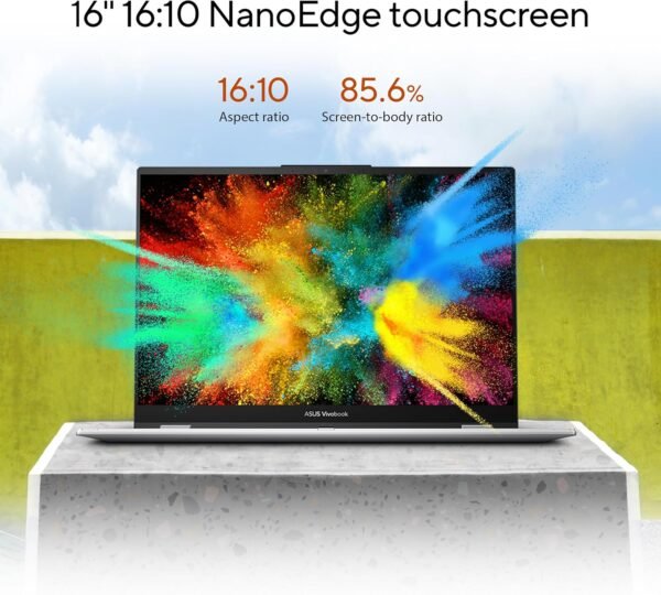 ASUS Vivobook S 16 Flip 16” WUXGA Touch Laptop, AMD Ryzen™ 7 7730U, AMD Radeon™ Vega 7 Graphics, 16GB Memory, 512GB SSD, Cool Silver, TN3604YA-AS76