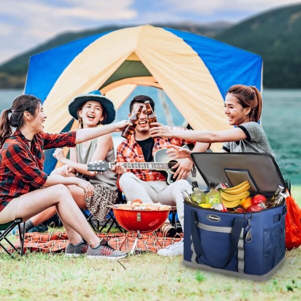 Maelstrom Soft Cooler Bag,Collapsible Soft Sided Cooler,24/30/60/75 Cans Beach Cooler,Ice Chest,Large Leakproof Camping Cooler,Portable Travel Cooler for Grocery Shopping,Camping,Road Trips