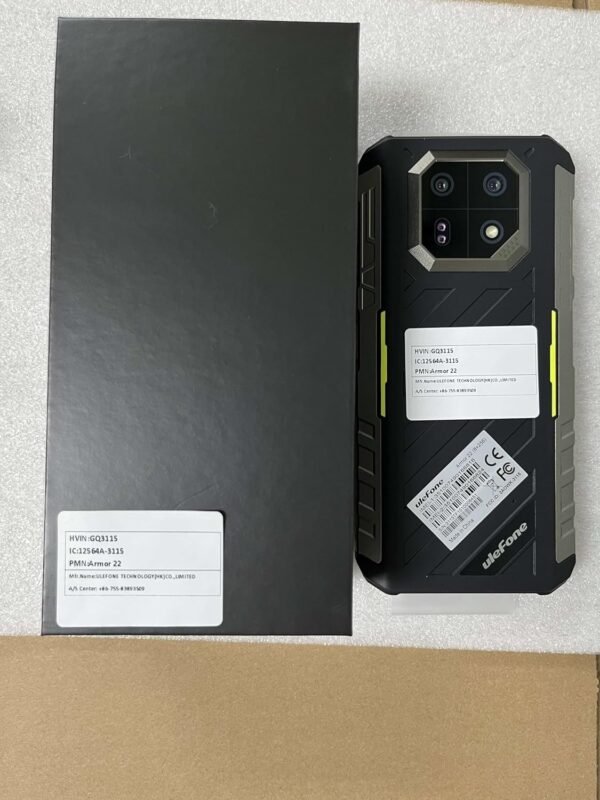 Ulefone Armor 22 Pro 256GB Unlocked Rugged Smartphone, MTK G96 Android 14 Cell Phone, 64MP+64MP Night Vision Camera, 6.58" FHD+, 6600mAh 33W, Dual SIM 4G Rugged Phone Unlocked, NFC GPS OTG FM, Black