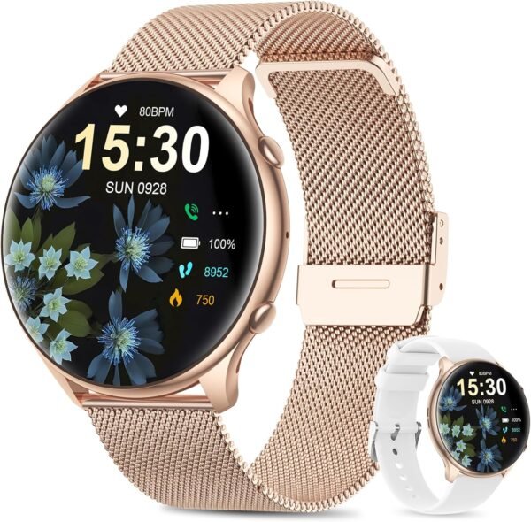 Watches for Women with Menstrual Cycle Tracker, 1.39” HD Smart Watch, Heart Rate/Sleep Monitor, IP67 Waterproof, Women’s Watch Fitness Tracker Compatible with iOS Android