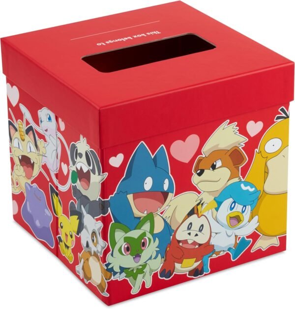 Hallmark Pokemon Valentine's Day Cards & Mailbox with Sound for Classroom Exchange (34 Piece)
