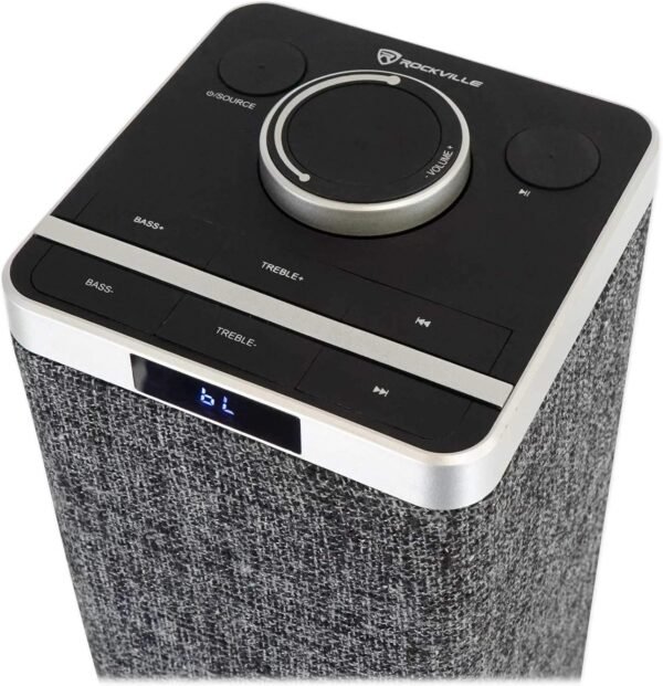 Rockville ONE-Tower All-in-One Tower Bluetooth Speaker System+HDMI/Optical/RCA, Black