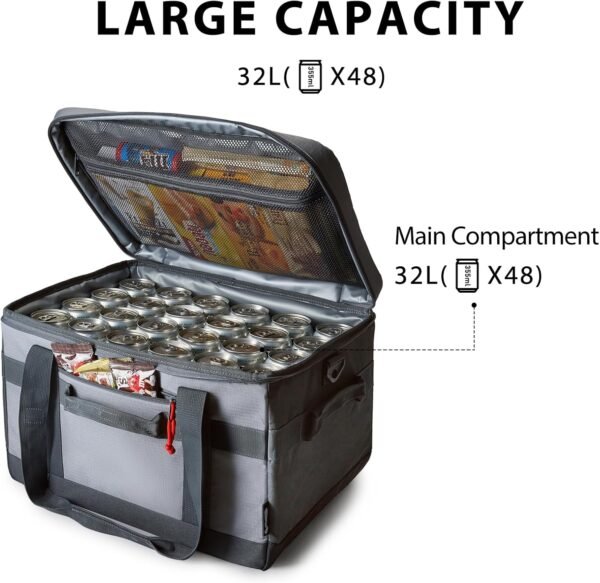 TOURIT Cooler Bag 48/60 Cans Insulated Soft Cooler Large Collapsible Cooler Bag 32/40L Lunch Coolers for Picnic, Beach, Work, Trip