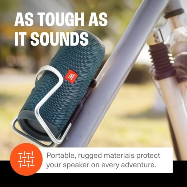 JBL FLIP 5, Waterproof Portable Bluetooth Speaker, White, 3.6 x 3.6 x 8.5