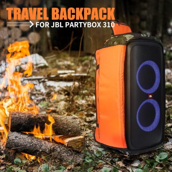 Speaker Bag Travel Case Replacement for JBL Party Box Series, Portable Speaker Carry Tote Bag Backpack for for JBL Speaker (For JBL partybox 310 camouflage)