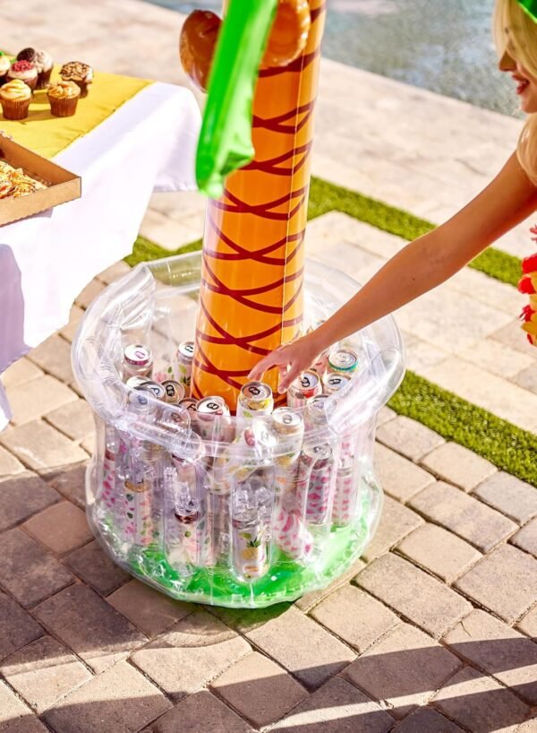 JOYIN 60" Inflatable Palm Tree Cooler, Beach Theme Pool Party Decorations, Luau Hawaiian Birthday Party Decor Supplies Ocean Jungle Tropical Themed Decoration Summer Outdoor Drink Cooler
