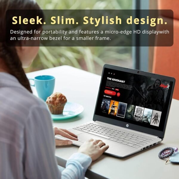 HP Premium Stream 14" HD BrightView Laptop, Intel Celeron N4120, 16GB RAM, 64GB eMMC, Intel UHD Graphics, HD Webcam, 1 Year Office 365, Bluetooth, WiFi, HDMI, Win 11s, Silver, 32GB Hotface USB Card