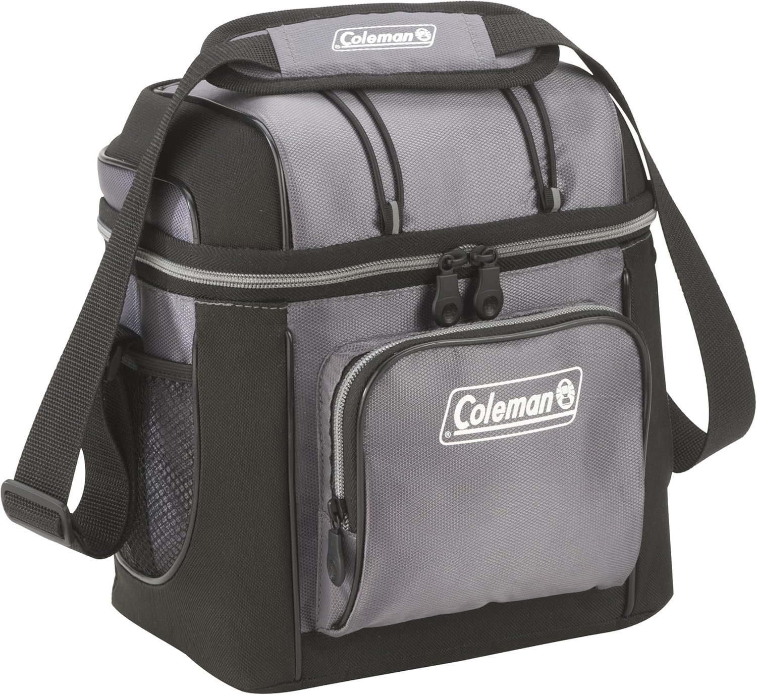 Coleman 9-Can Soft Cooler Lunchbox with Removable Liner, Leakproof Portable Ice Chest with Storage Pockets & Adjustable Strap