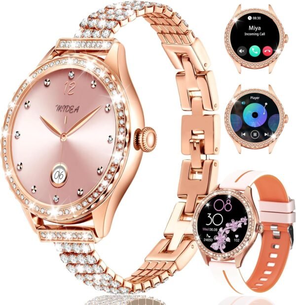Smart Watch for Women - Make/Answer Call, 1.32" IP67 Waterproof Fitness Watch with Heart Rate Sleep Monitor, 100+ Sports Modes Activity Tracker, Step Counter Smartwatch for iOS Android