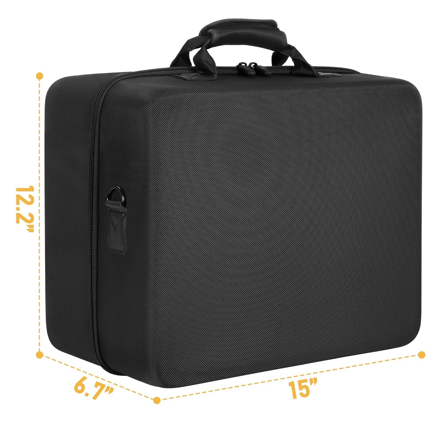 OUUTMEE Hard Shell Carrying Case Compatible with PS5 Slim, Travel Bag Holds PlayStation 5 Disk Digital Edition, Games, Headset and Gaming Accessories