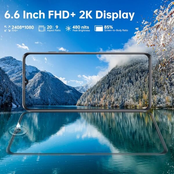 OUKITEL C38 Unlocked Cell Phones, 24GB+256GB Octa-Core Smartphones, 48MP + 32MP Camera 5150mAh Battery 6.6 Inch FHD+ Android 13 Mobile Phone, Face ID/Fingerprint/4G Dual SIM Cell Phones