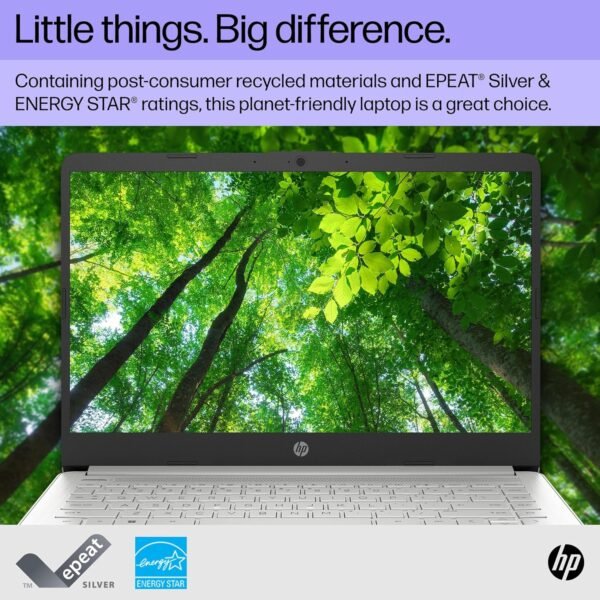 HP 14 inch Laptop, HD Display, 12th Generation Intel Core i3-1215U, 8 GB RAM, 256 GB SSD, Intel UHD Graphics, Windows 11 Home in S Mode, 14-dq5009nr (2024)