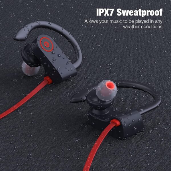 Boean Bluetooth Headphones Wireless Earbuds Bluetooth 5.3 Running Headphones IPX7 Waterproof Earphones with 16 Hrs Playtime Stereo Sound Isolation Headsets for Workout Gym