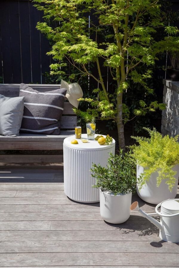 Veradek Cooler Side Table - 2 in 1 - Designed for use as Outdoor Side Table, Patio Decor and Ice Chest